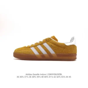 Adidas Originals Gazelle Indoor Retro Sneakers with Gum Sole