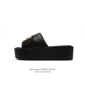 Balenciaga Women's Thick Sole Platform Sandals for Summer