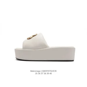 Balenciaga Women's Platform Sandals Summer Beach Walkway High Fashion Luxury