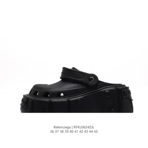 Balenciaga Men's and Women's Thick Sole Platform Closed-Toe Slide Sandals