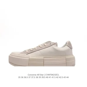 Converse All Star Low Top Leather Women's Shoes Thick Sole Platform Sneakers