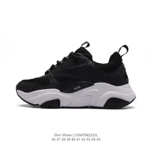 Dior Low-Top Retro Vintage Casual Sneakers with Thick Sole