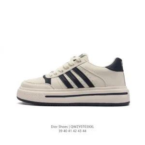 Dior Men's Low-Top Retro Lifestyle Sneakers with Thick Sole