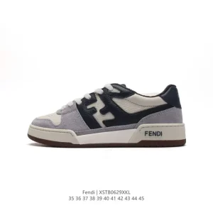 Fendi Men's and Women's Retro Leather Platform Sneakers 2024 Spring Festival Collection