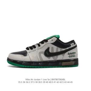 Air Jordan 1 Low Panda Black Grey Leather Basketball Shoes