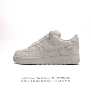 Louis Vuitton x Nike Air Force 1 Low BSYF037B Leather Sneakers