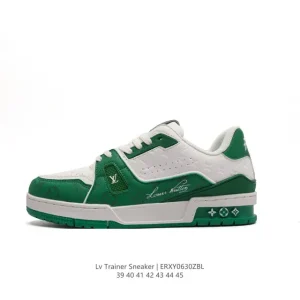 Louis Vuitton Trainer Sneaker Low Embossed Logo Thick Sole Comfort Shoes