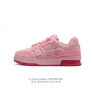 Louis Vuitton Trainer Sneaker Low Canvas Fashion Shoes