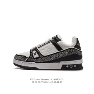 Louis Vuitton Trainer Sneaker Low Full Diamond Fashion Shoes