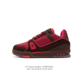 Louis Vuitton Trainer Low Full Diamond Fashion Sneakers