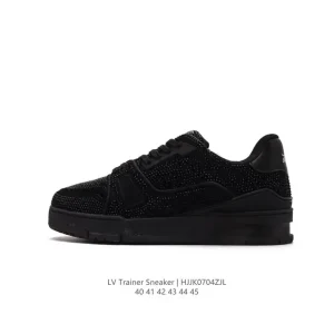 Louis Vuitton Trainer Sneaker Low White Leather Men's Shoes