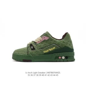 Louis Vuitton LV Trainer Sneaker Low Embossed Print Fashion Sports Shoes