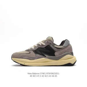 New Balance 5740 Men's Retro Style Leather Sneakers with Thick Sole