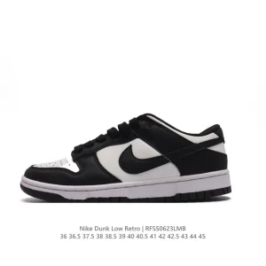 Nike Dunk Low Retro Vintage Basketball Sneakers White Leather Shoes