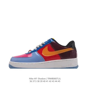 Nike Air Force 1 '07 Low White Leather Casual Sneakers with Air Cushion