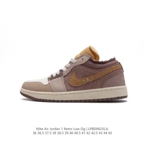 Jordan AJ1 Low Retro Vintage Basketball Shoes with Air Cushion