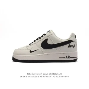 Nike Air Force 1 Low DM1996 White Leather Gum Sole Sneakers for Men and Women
