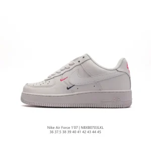 Nike Air Force 1 07 Low Leather White Sneakers for Men and Women