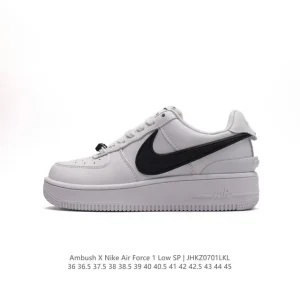 Nike Air Force 1 Ambush Low SP Leather Sneakers with Extended Swoosh