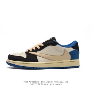 Jordan Military Blue Low OG SP Reverse Swoosh Retro Basketball Shoes