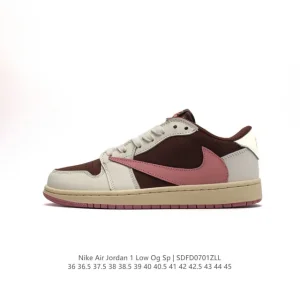 Jordan Military Blue Low OG SP Reverse Swoosh AJ1 Sneakers