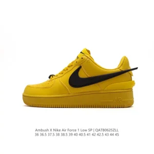 Nike Ambush AF1 Low SP Leather Sneakers with Extended Swoosh