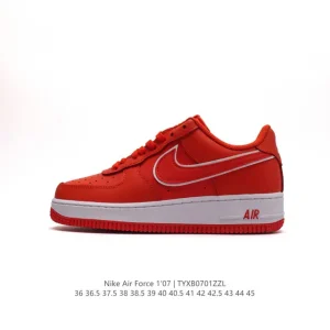 Nike Air Force 1 '07 Low DV0788-600 White Red Gum Sole Sneakers