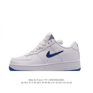 Nike Air Force 1 '07 Low White Leather Sneakers with Air Cushioning