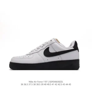Nike Air Force 1 '07 Low White Leather Casual Sneakers