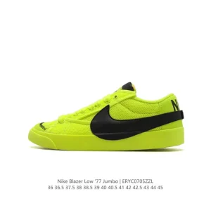 Nike Blazer Low '77 Jumbo Vintage Sneakers with Oversized Swoosh and Wide Laces