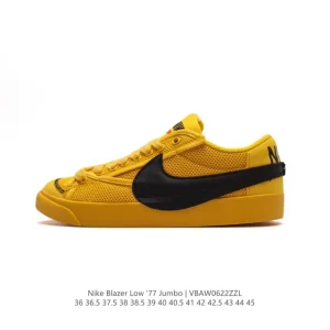 Nike Blazer Low Jumbo Vintage Style Sneakers with Wide Laces