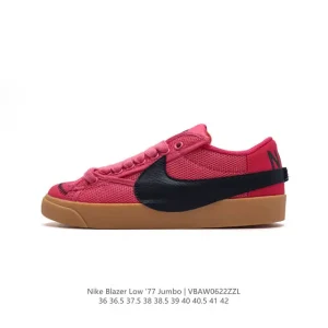 Nike Blazer Low '77 Jumbo Sneakers with Oversized Swoosh and Wide Laces