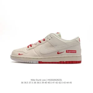 Nike SB Dunk Low Pro Red Mesh Supreme Collaboration Sneakers