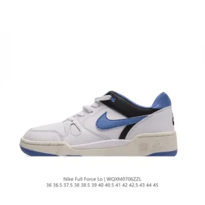 Nike Full Force Low Retro Basketball Shoes Vintage Leather White