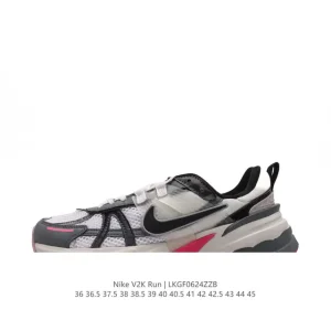 Nike V2K Run Retro Running Shoes White Metallic Silver