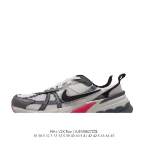 Nike V2K Run Retro Running Shoes White Metallic Silver