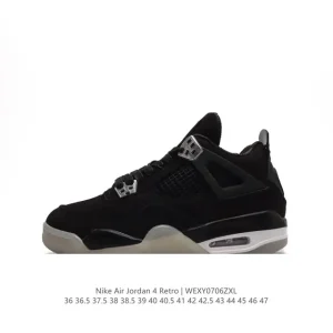 Jordan Air AJ4 Retro Basketball Shoes with Air Sole Cushioning