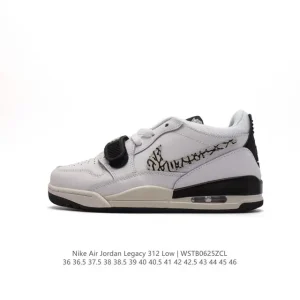 Jordan Legacy 312 Low Men's Basketball Shoes Black White