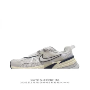 Nike V2K Run Retro Running Shoes White Metallic Silver