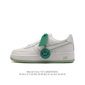Nike Air Force 1 Low DV0788-105 White Leather Casual Sneakers with Air Cushion