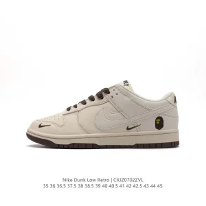 Nike SB Dunk Low Pro XD6188-019 Vintage Leather Skate Shoes for Men and Women