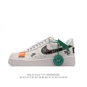 Nike Air Force 1 Low 07 Leather White Sneakers for Men and Women
