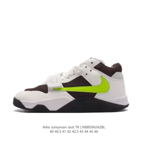 Travis Scott x Jordan Cut The Check Brown Black High Top Sneakers