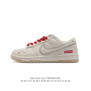 Nike Dunk Low Retro Basketball Skateboarding Shoes Leather Vintage Style