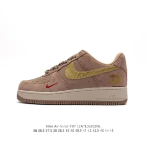 Nike Air Force 1 07 Low White Leather Shoes for Men and Women