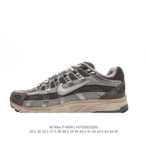 Nike P-6000 Premium Men's Women's Running Shoes Retro Style Cushioning Breathable Mesh Leather