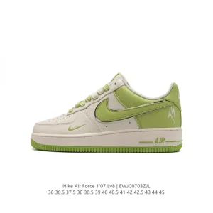 Nike Air Force 1 07 Low White Leather Sneakers with Air Cushion