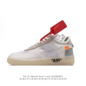 Off-White x Nike Air Force 1 OW Collaboration White Sneakers