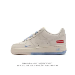 Supreme x Nike Air Force 1 Low White Red Box Logo