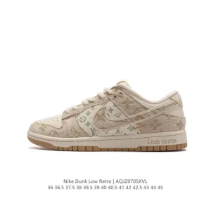 Nike Dunk Low Retro Louis Vuitton Collaboration Vintage Basketball Skate Shoes